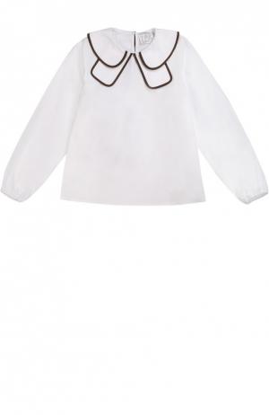 Блуза с контрастной отделкой Stella Jean. Цвет: белый