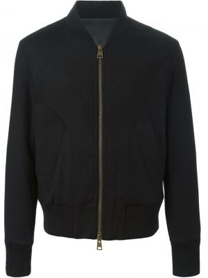 Классическая куртка-бомбер Ami Alexandre Mattiussi. Цвет: чёрный