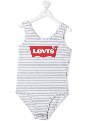 Levis Kids боди с логотипом Levi's. Цвет: серый