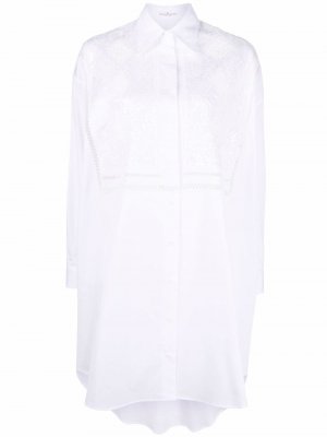 Floral laser-cut shirt dress Ermanno Scervino. Цвет: белый