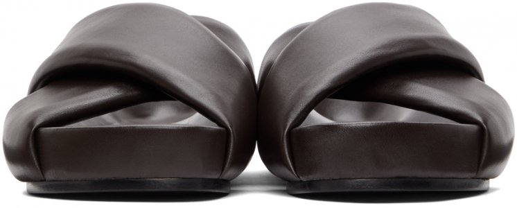 Brown Oversize Wrapped Sandals Jil Sander. Цвет: 201 dark brown