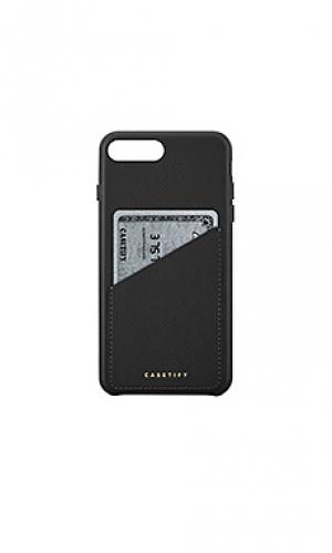 Кожаный чехол для iphone 6/7/8 plus карт Casetify. Цвет: черный