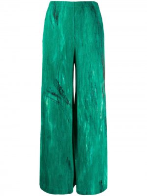Фактурные брюки широкого кроя Avant Toi. Цвет: зеленый