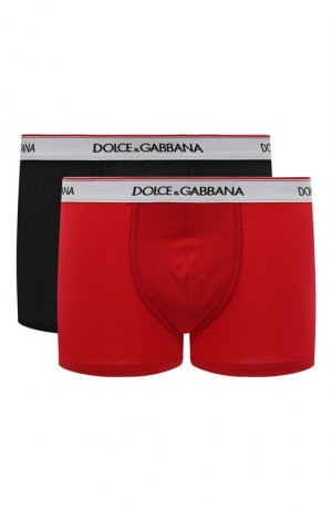 Комплект из двух боксеров Dolce & Gabbana. Цвет: красный