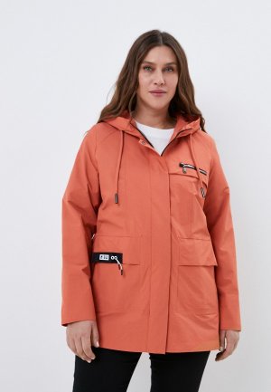 Куртка Karmel Style. Цвет: коралловый