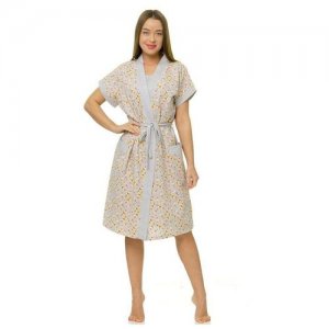 Комплект женский (халат, сорочка), цвет микс, размер 52 Paris. Цвет: мультиколор