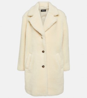 Пальто nicolette из хлопка и шерсти , белый A.P.C.