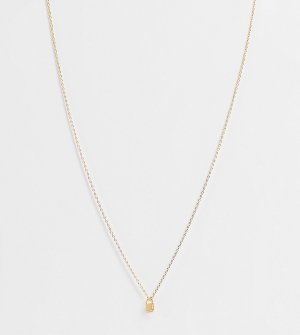 Позолоченное ожерелье с подвеской в форме замочка -Золотистый Orelia