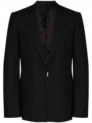 Однобортный пиджак строгого кроя Givenchy. Цвет: черный