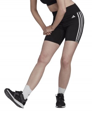 Женские короткие леггинсы с высокой талией и тремя полосками training essentials, черный Adidas
