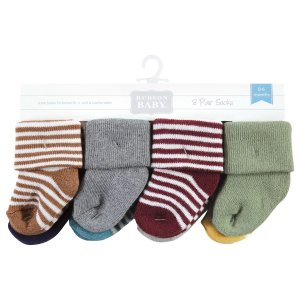 Хлопковые носки Hudson для новорожденных мальчиков и махровые носки, темно-земляные тона, в полоску Baby