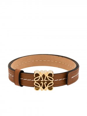 Anagram appliqué wrap bracelet LOEWE. Цвет: коричневый