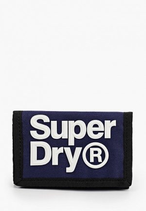 Кошелек Superdry VELCRO LOGO WALLET. Цвет: синий