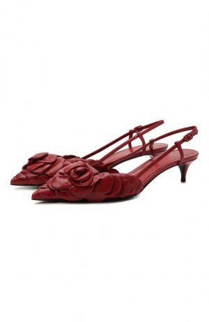 Кожаные туфли Atelier 03 Rose Edition Valentino. Цвет: красный