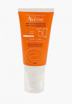 Крем солнцезащитный Avene SPF 50+, без отдушек, 50 мл. Цвет: белый