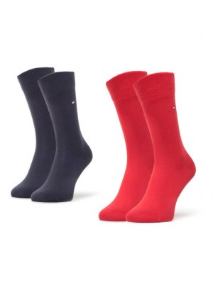 Комплект из 2-х высоких детских носков , красный Tommy Hilfiger