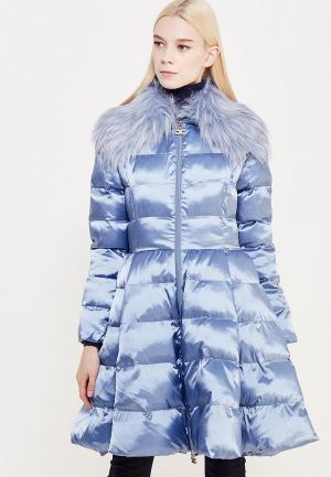 Куртка утепленная Elisabetta Franchi. Цвет: голубой
