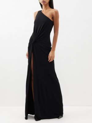 Платье из креп-джерси на одно плечо , черный Tom Ford