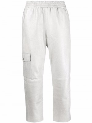 Блестящие брюки карго Drome. Цвет: серый