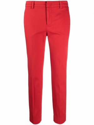 Укороченные брюки кроя слим Pt01. Цвет: красный