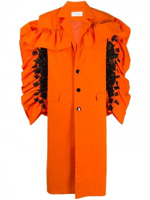 Пальто оверсайз с длинными рукавами Loulou. Цвет: оранжевый