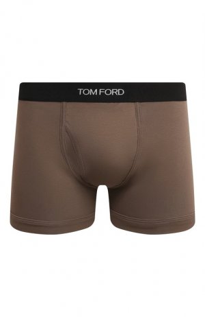 Хлопковые боксеры Tom Ford. Цвет: коричневый