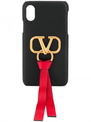 Чехол VRing для iPhone X Valentino. Цвет: черный