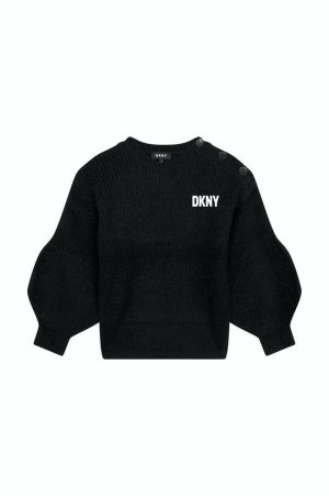 Прекрасный детский свитер, черный DKNY