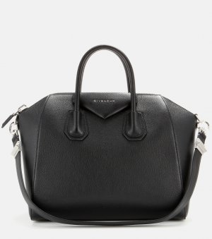 Кожаная сумка-тоут antigona среднего размера, черный Givenchy