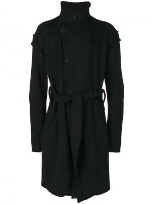 Однобортное пальто с необработанным краем Lost & Found Ria Dunn. Цвет: чёрный