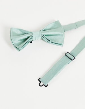 Однотонный атласный галстук-бабочка -Зеленый цвет Gianni Feraud