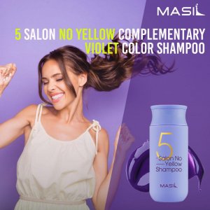 5 Salon Шампунь без желтого цвета 150 мл Идеальный уход за волосами Поддерживающий цвет волос Делающий волосы здоровыми Пятнистый Masil