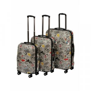 Комплект чемоданов , размер L, серый Sun Voyage. Цвет: серый