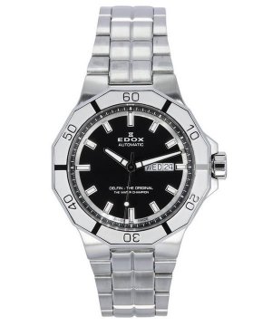 Мужские часы Delfin Original Day Date с черным циферблатом и автоматическим дайверским 880083MNIN 200M Edox