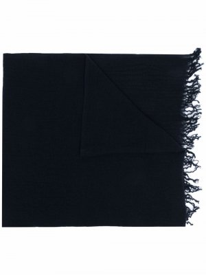 Кашемировый шарф с бахромой Malo. Цвет: синий