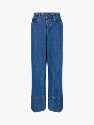 Arizona Широкие хлопковые джинсовые джинсы, синие SOEUR