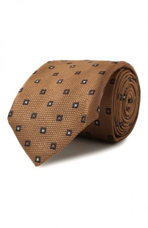 Шелковый галстук Brunello Cucinelli. Цвет: коричневый