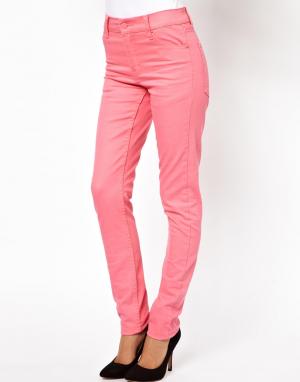 Розовые зауженные джинсы Cheap Monday. Цвет: клубничный розовый