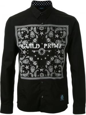 Рубашка с принтом Guild Prime. Цвет: чёрный