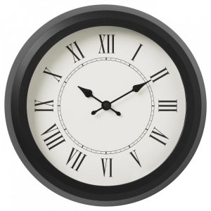Настенные часы NUFFRA низковольтные черные 25 см IKEA