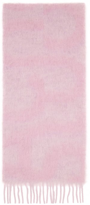 Розовый шарф с логотипом , цвет Pink Acne Studios
