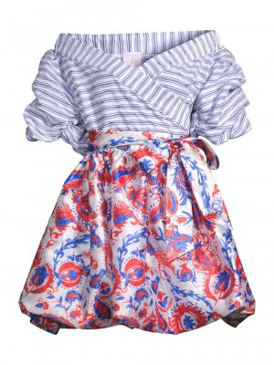 Мини-платье Bubble в полоску и с цветочным принтом , разноцветный Stella Jean