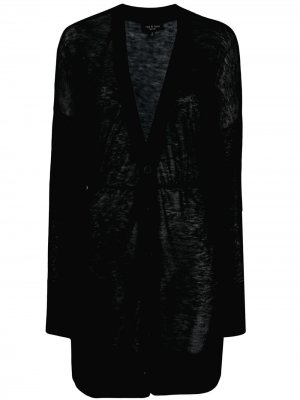 Длинный пальто-кардиган с блестками Rag & Bone. Цвет: черный
