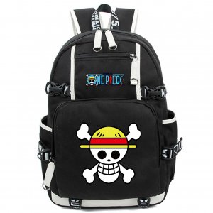 Цельный рюкзак в стиле аниме для мальчиков и девочек-подростков, школьный Луффи мужчин женщин, USB-сумки отдыха с USB-портом Bandai