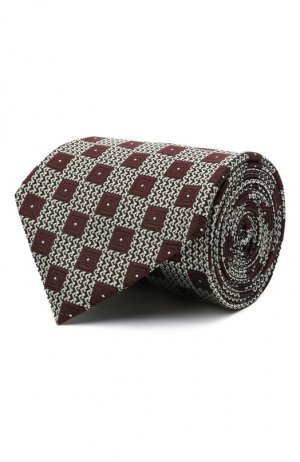 Шелковый галстук Zegna. Цвет: коричневый