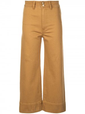 Укороченные прямые брюки Apiece Apart. Цвет: оранжевый