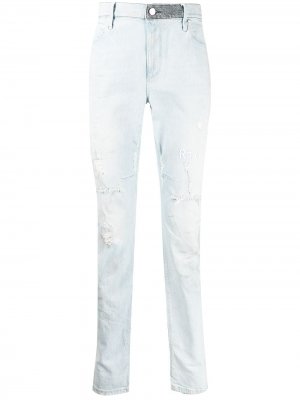 Узкие джинсы с эффектом потертости RtA. Цвет: синий