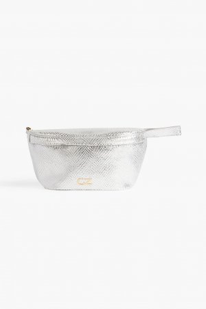 Поясная сумка Mimas из кожи со змеиным эффектом металлик GIUSEPPE ZANOTTI, серебряный Zanotti