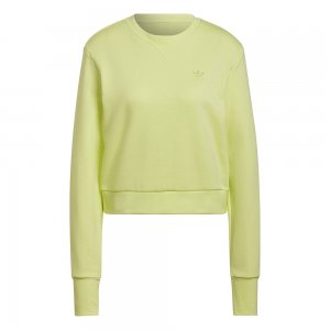 Женский джемпер Regular Cropped Sweater adidas. Цвет: желтый