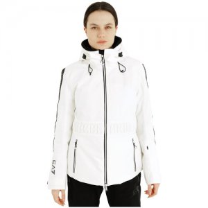 Куртка Essential W, белый, черный EMPORIO ARMANI. Цвет: белый